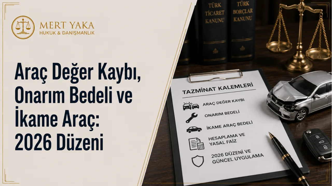 Araç Değer Kaybı, Onarım Bedeli ve İkame Araç: 2026 Düzeni