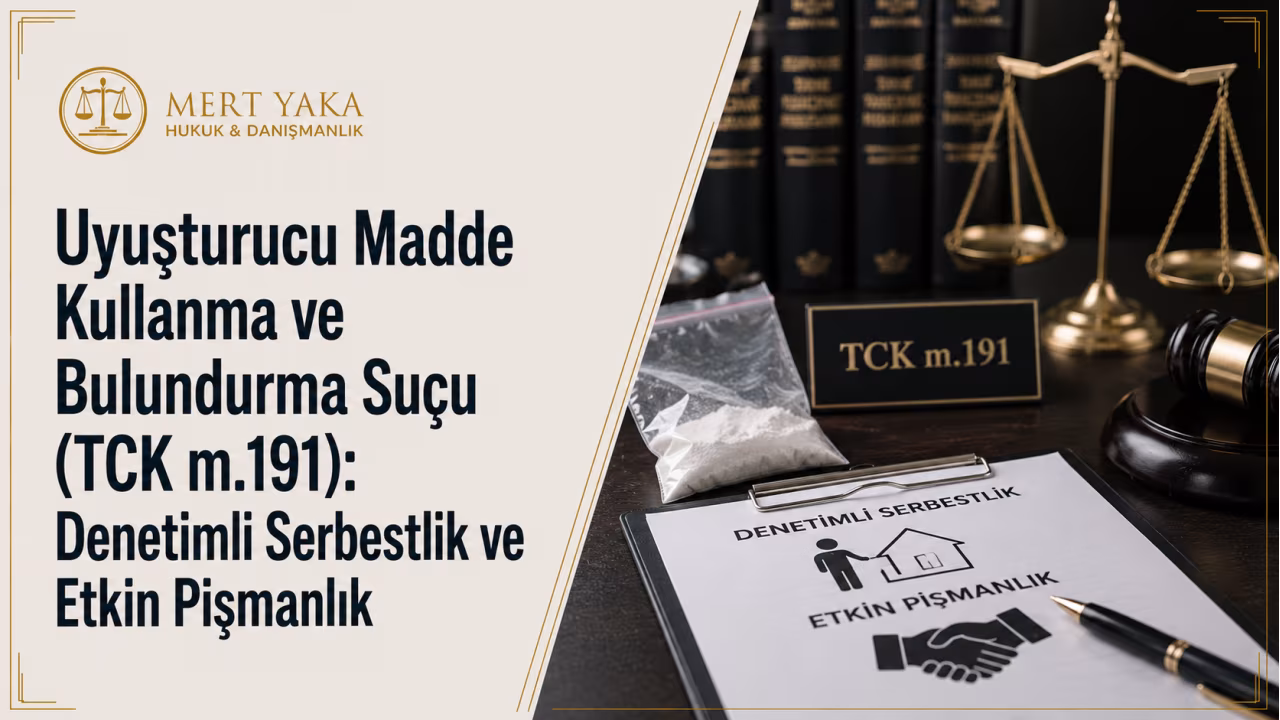 Uyuşturucu Madde Kullanma ve Bulundurma Suçu (TCK m.191): Denetimli Serbestlik ve Etkin Pişmanlık