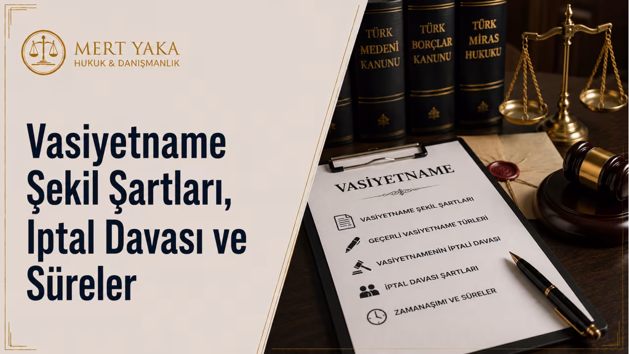 Vasiyetname Şekil Şartları, İptal Davası ve Süreler
